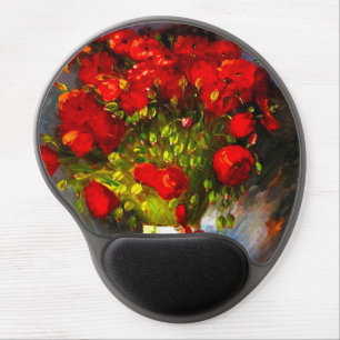Van Gogh Red Poppies Gel Mouse Pad