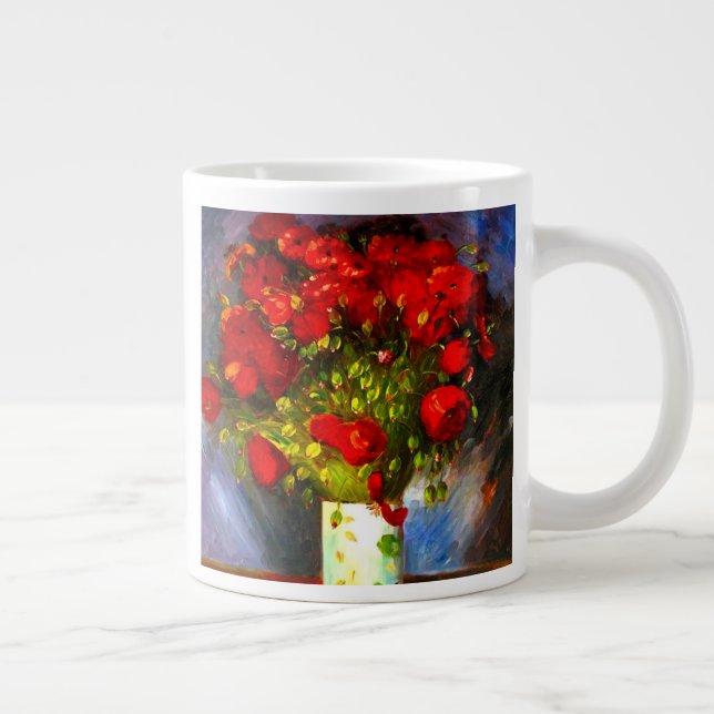 Van Gogh Red Poppies Giant Coffee Mug (Right)