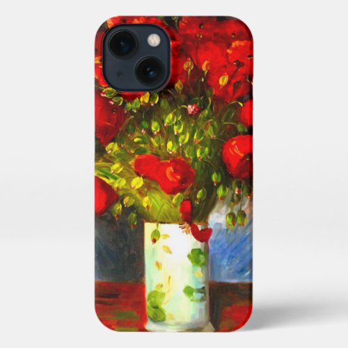 Van Gogh Red Poppies iPhone 13 Case