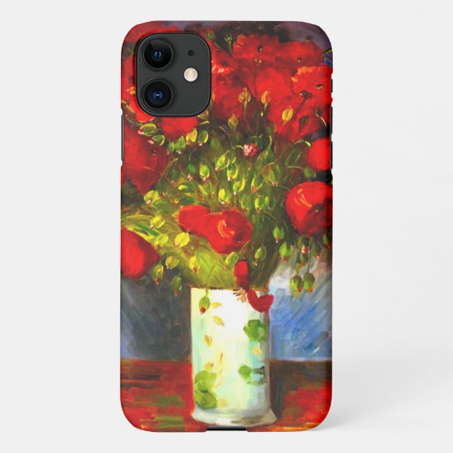 Van Gogh Red Poppies iPhone Case (Back)