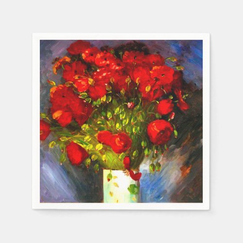 Van Gogh Red Poppies Napkins