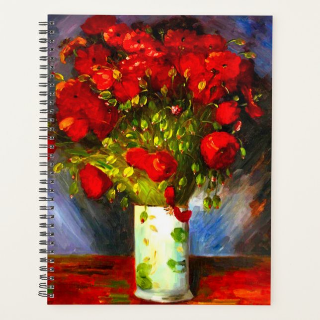 Van Gogh Red Poppies Planner (Front)