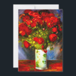 Van Gogh Red Poppies Save The Date<br><div class="desc">Card featuring Vincent van Gogh’s oil painting Vase with Poppies (1886). Gorgeous red poppies are arranged in a white vase against a blue background. A great gift for fans of Post-Impressionism and Dutch art.</div>