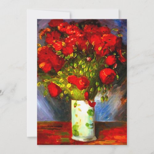 Van Gogh Red Poppies Save The Date