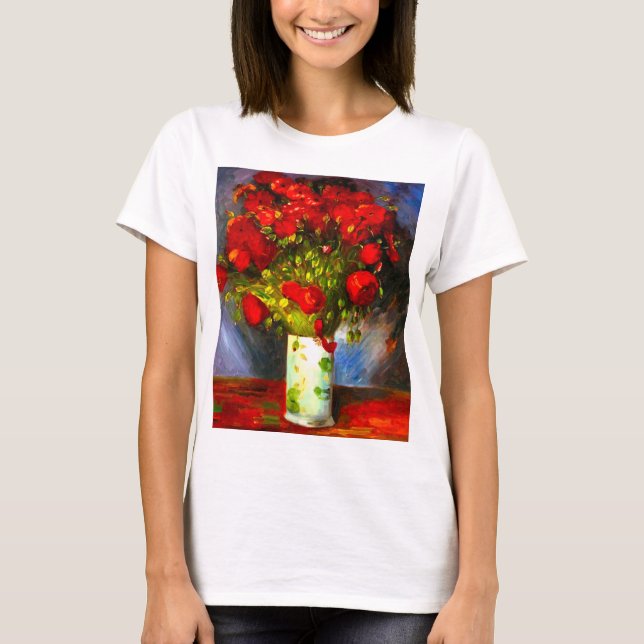 Van Gogh Red Poppies T-Shirt (Front)