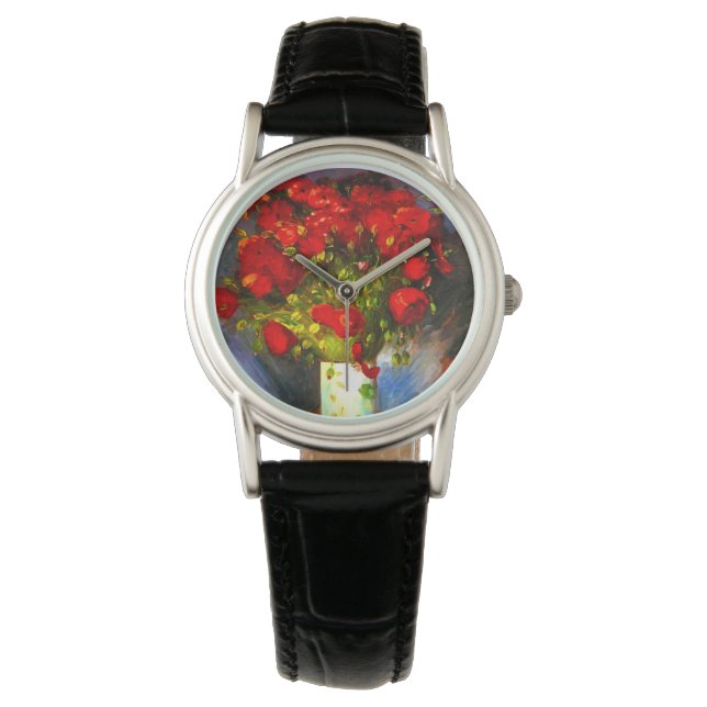 Van Gogh Red Poppies Watch (Front)