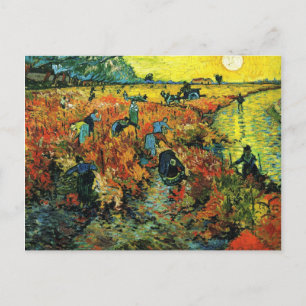 Van Gogh Red Vineyards at Arles Postcard