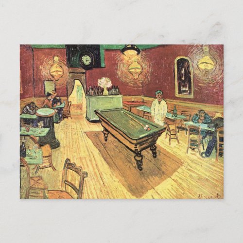 Van Gogh Restaurant Sports Bar Opening Invitation Postcard