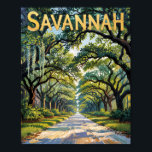 Van Gogh Retro Savannah Georgia Oak Avenue Travel Poster<br><div class="desc">Experience the Southern charm of Savannah, Georgia, USA, with this vibrant Van Gogh-style depiction of moss-draped oak avenues and historic architecture. Featuring swirling brushstrokes, bold colors, and a dreamy impressionist style, this vintage travel design captures the elegant beauty of Savannah’s iconic tree-lined streets and historic district. This nostalgic scene blends...</div>