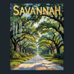 Van Gogh Retro Savannah Georgia Oak Avenue Travel Poster<br><div class="desc">Experience the Southern charm of Savannah, Georgia, USA, with this vibrant Van Gogh-style depiction of moss-draped oak avenues and historic architecture. Featuring swirling brushstrokes, bold colors, and a dreamy impressionist style, this vintage travel design captures the elegant beauty of Savannah’s iconic tree-lined streets and historic district. This nostalgic scene blends...</div>