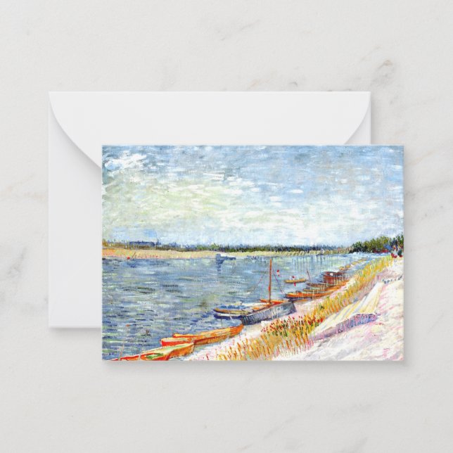 Van Gogh - River Landscape Note Card (Front)