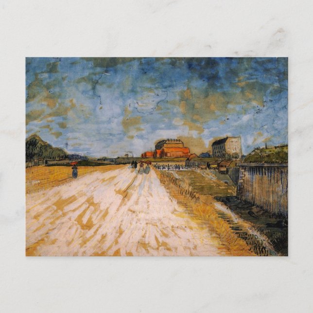 Van Gogh Road Running Beside the Paris Ramparts Postcard (Front)