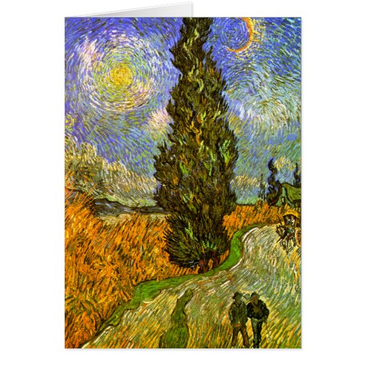 Van Gogh: Road with Cypress and Star Cards (Front)
