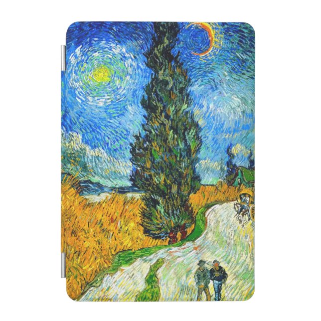 Van Gogh Road with Cypress and Star iPad Mini Cover (Front)