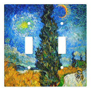 Van Gogh Road with Cypress and Star Light Switch Cover