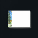 Van Gogh Road with Cypress and Star Post-it Notes<br><div class="desc">Post-it Notes featuring Vincent van Gogh’s oil painting Road with Cypress and Star (1890), also known as Country Road in Provence by Night. People walk along a road passing a beautiful cypress tree underneath a blue night sky with yellow moon and stars. A fantastic gift for fans of Post-Impressionism and...</div>