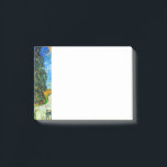 Van Gogh Road with Cypress and Star Post-it Notes<br><div class="desc">Post-it Notes featuring Vincent van Gogh’s oil painting Road with Cypress and Star (1890), also known as Country Road in Provence by Night. People walk along a road passing a beautiful cypress tree underneath a blue night sky with yellow moon and stars. A fantastic gift for fans of Post-Impressionism and...</div>
