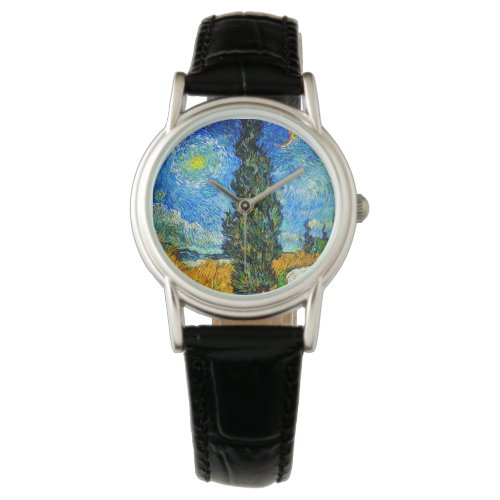 Van Gogh Road with Cypress and Star Watch