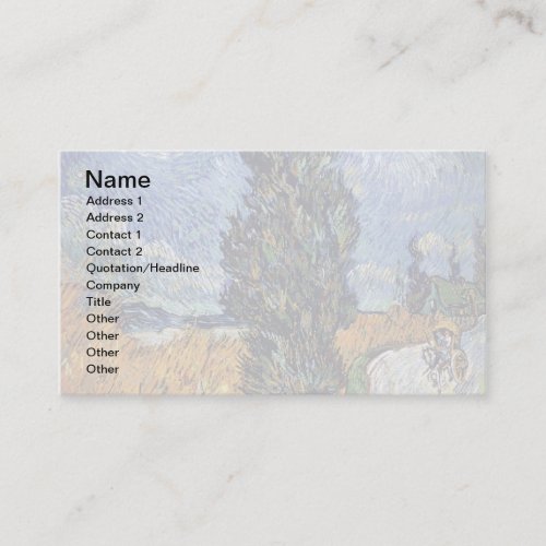 Van Gogh _ Road With Cypresses Business Card