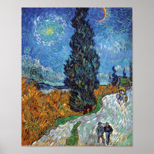 Van Gogh - Road With Cypresses Fine Art Poster