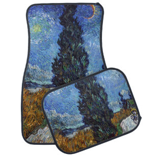 Van Gogh Road With Cypresses Impressionism Car Floor Mat