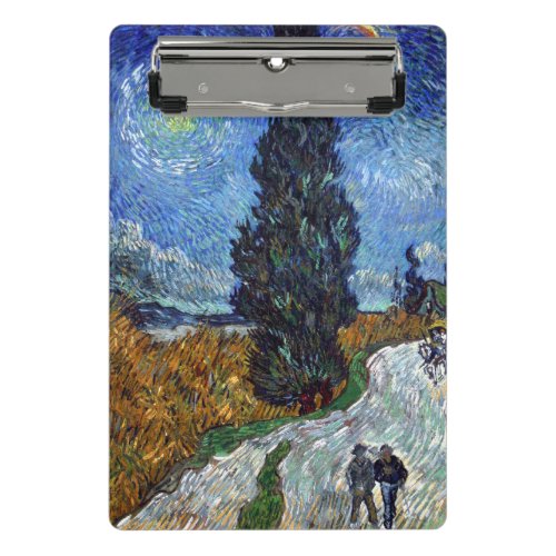 Van Gogh Road With Cypresses Impressionism Mini Clipboard