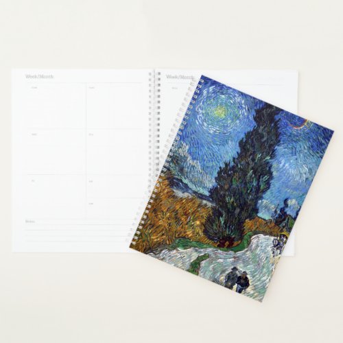 Van Gogh Road With Cypresses Impressionism Planner