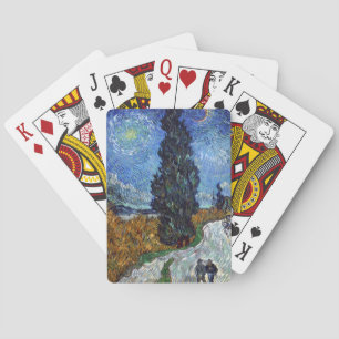 Van Gogh Road With Cypresses Impressionism Poker Cards