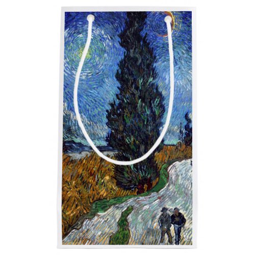Van Gogh Road With Cypresses Impressionism Small Gift Bag
