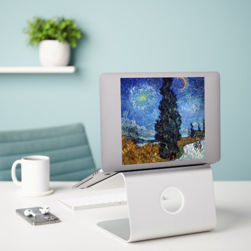 Van Gogh Road With Cypresses Impressionism Sticker