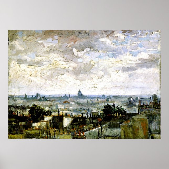 Van Gogh - Roofs of Paris Poster (Front)