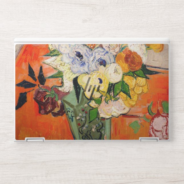 Van Gogh Roses and Anemones HP Laptop Skin (Front)