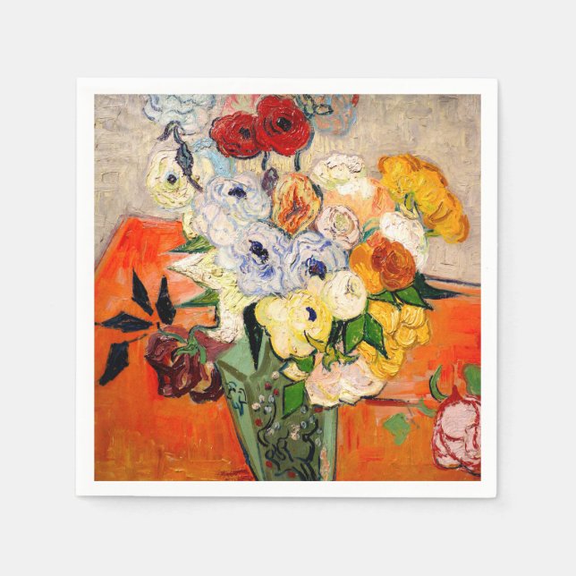 Van Gogh Roses and Anemones Napkins (Front)