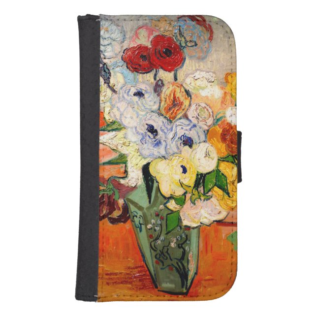 Van Gogh Roses and Anemones Samsung Galaxy Wallet Case (Front)