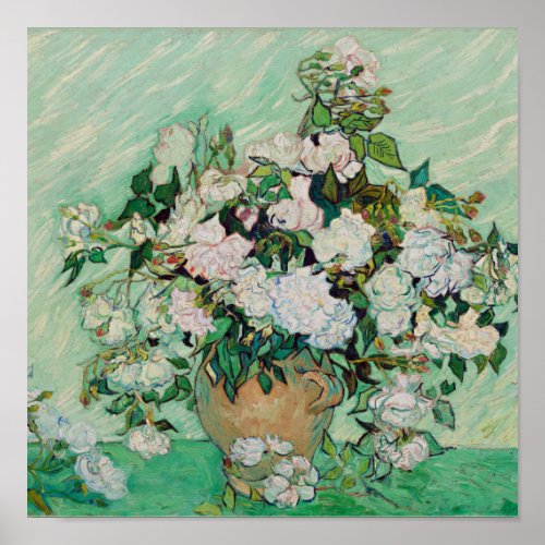 Van Gogh _ Roses famous painting Poster