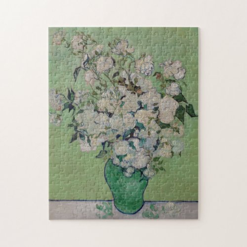 Van Gogh Roses Floral Painting Jigsaw Puzzle