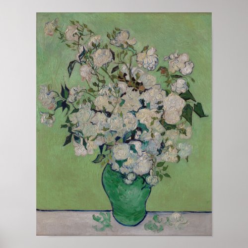Van Gogh Roses Floral Painting Poster