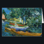 Van Gogh Rowing Boats on the Banks of the Oise<br><div class="desc">Van Gogh Rowing Boats on the Banks of the Oise Greeting Card. Oil painting on canvas from 1890. A fine riverside painting completed at Auvers-sur-oise. The colorful rowboats nicely compliment the heavy use of green and blue fleshing out the riverbank. A great gift for fans of van Gogh, post-impressionism, the...</div>