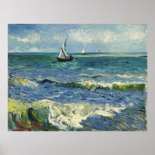Van Gogh _ Seascape At Les Saintes_Maries_De_La_Me Poster