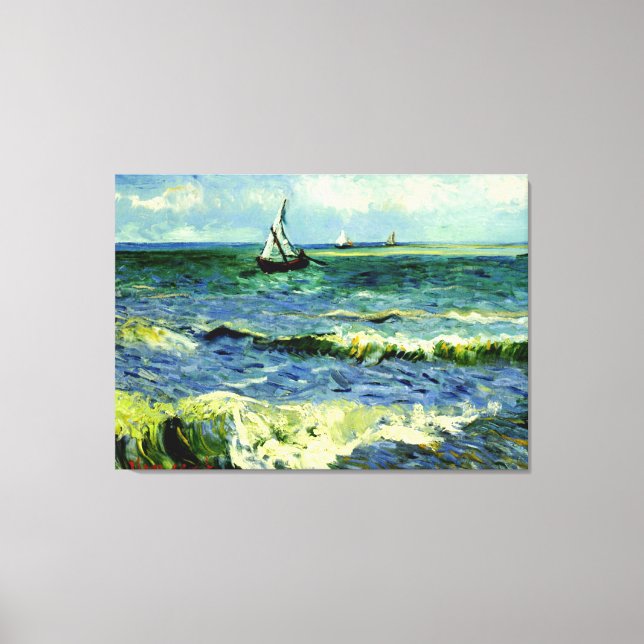 Van Gogh - Seascape at Saintes-Maries Canvas Print (Front)
