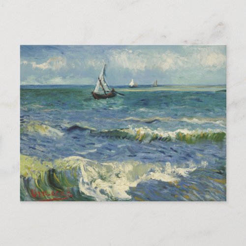 Van Gogh Seascape at Saintes Maries de la Mer Postcard