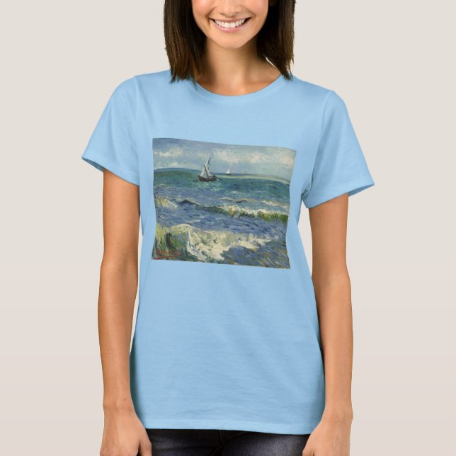 Van Gogh Seascape at Saintes Maries de la Mer T-Shirt (Front)