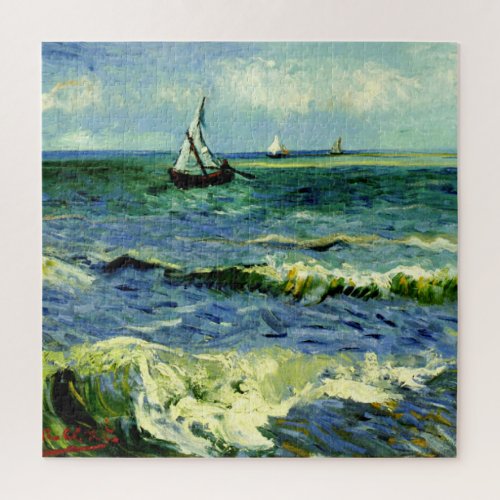 Van Gogh _ Seascape at Saintes_Maries Jigsaw Puzzle