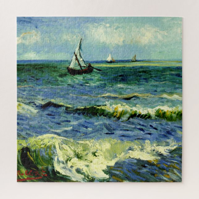 Van Gogh - Seascape at Saintes-Maries Jigsaw Puzzle (Vertical)