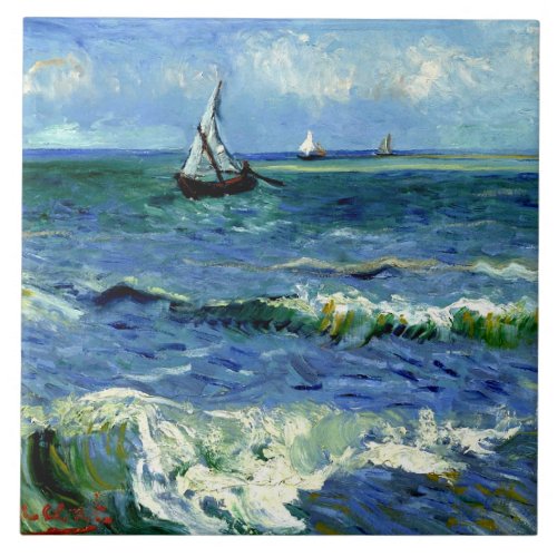 Van Gogh _ Seascape Ceramic Tile