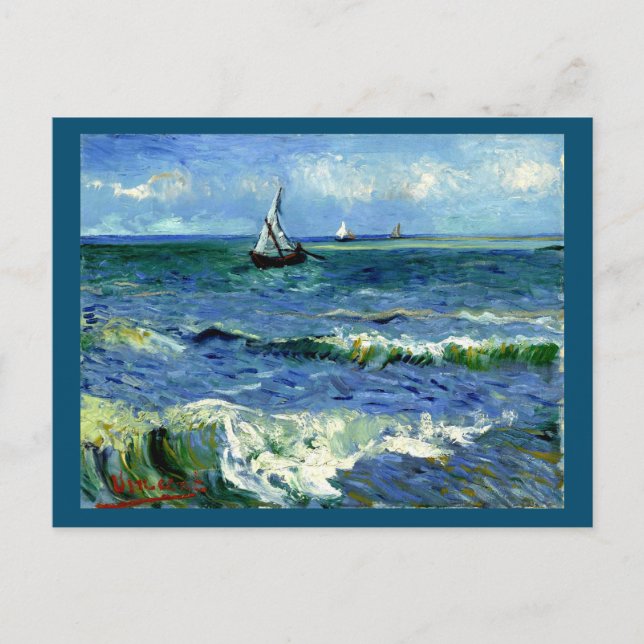 Van Gogh - Seascape (framed) Postcard (Front)