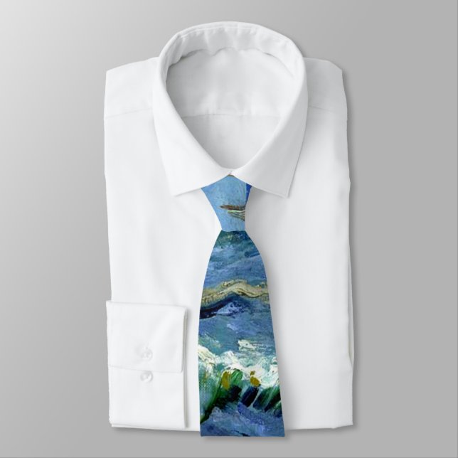 Van Gogh - Seascape Neck Tie (Tied)