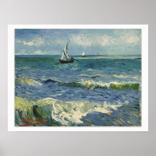 Van Gogh Seascape Poster