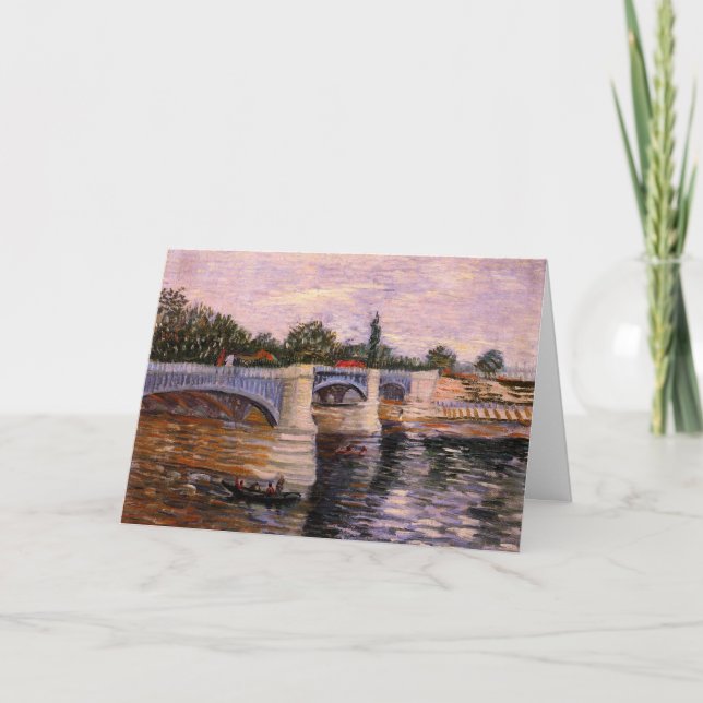 Van Gogh Seine River with Pont del Grande Jette Card (Front)