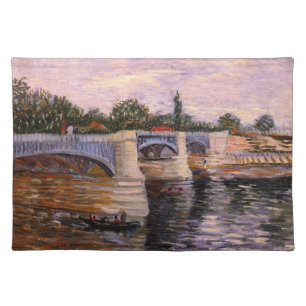 Van Gogh Seine River with Pont del Grande Jette Cloth Placemat